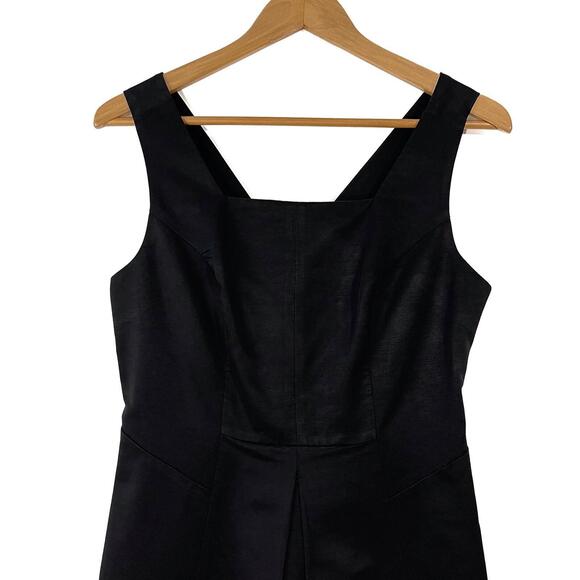 The Limited Women’s Size 6 Small Black Cotton Blend Pleat Front Pockets Dress - Picture 2 of 11